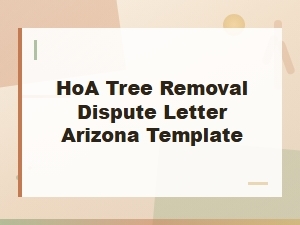 Arizona Hoa Tree Removal Dispute Letter Template