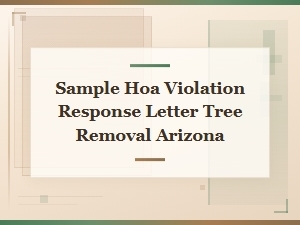 Arizona Hoa Tree Removal Violation Response Guide